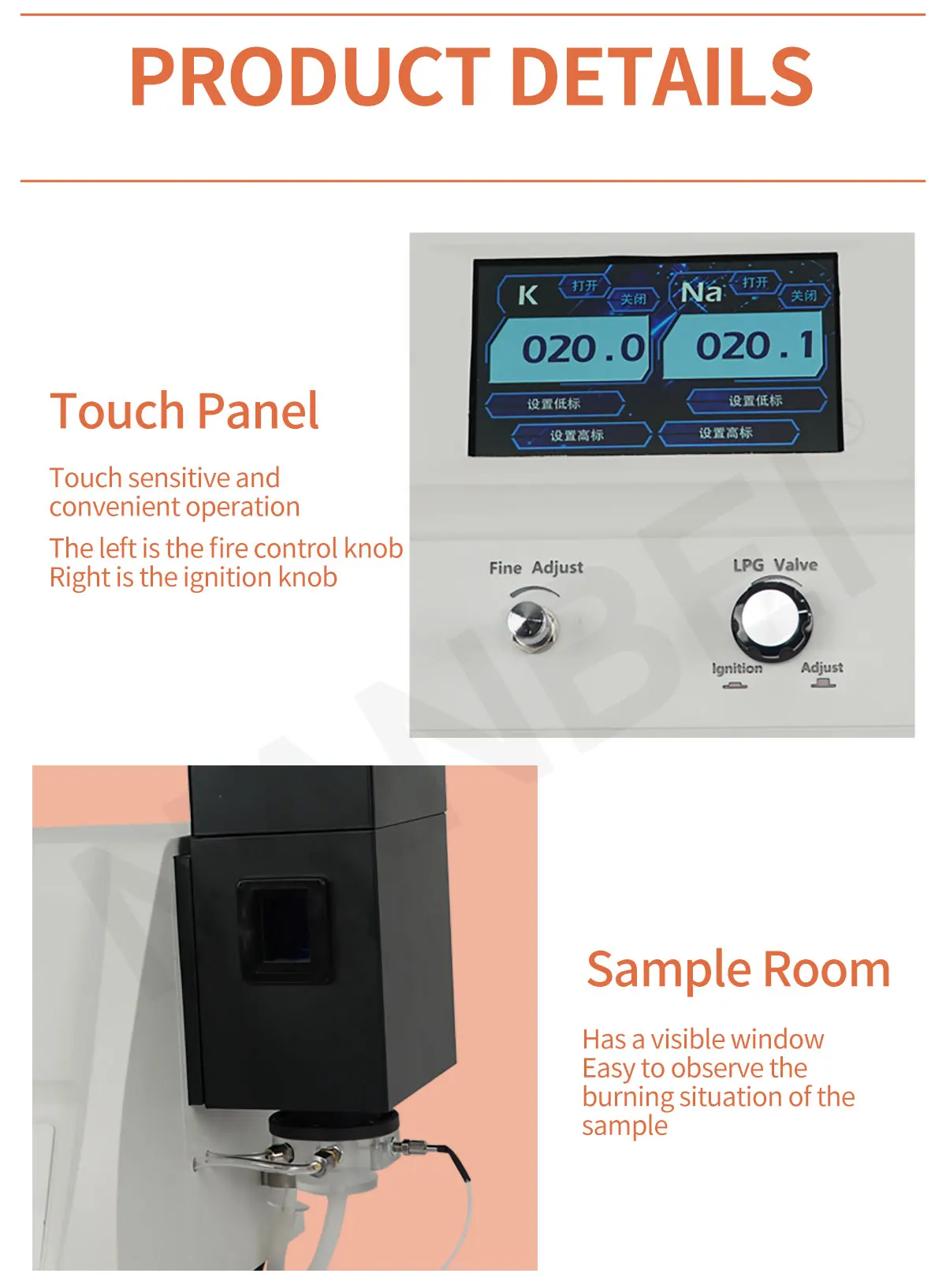 安い限定品】 Fp640lcdデジタル炎フォトメーターk、naのfp640分析