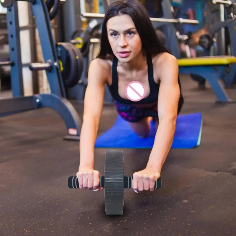 Профессиональные двухколесные Ab прессованные колесные ролики Crossfit Тренажерное Оборудование для бодибилдинга фитнеса
