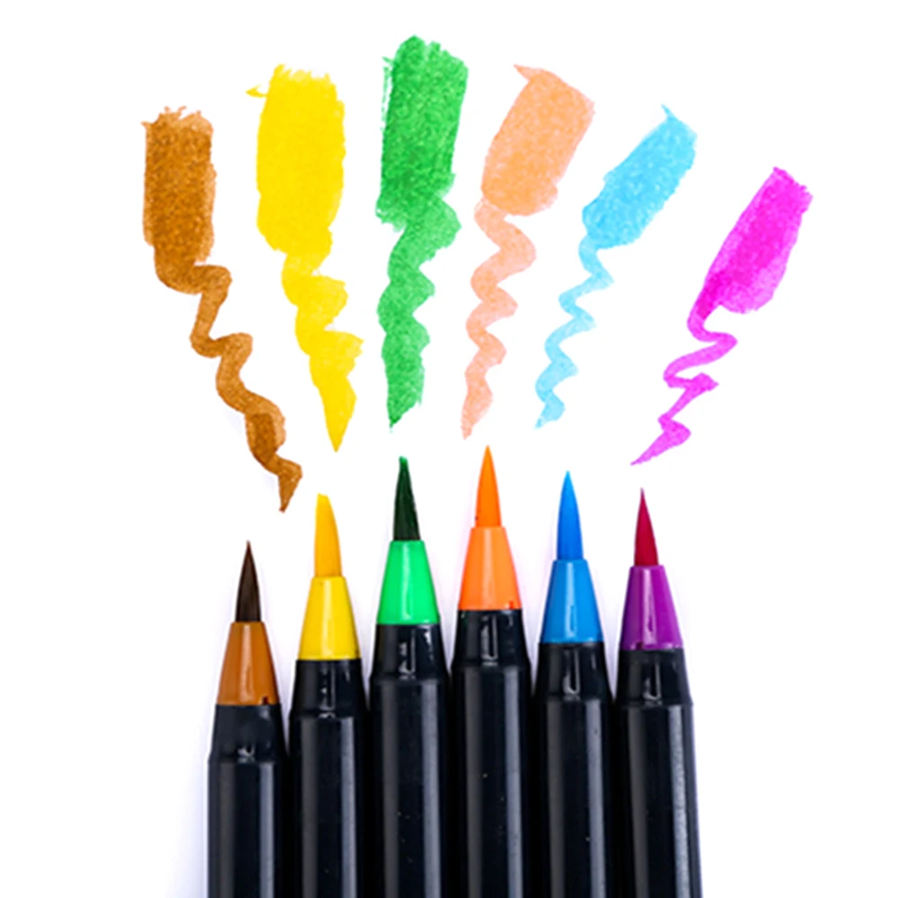 

H&B 20 Colors Watercolor Brush Pen Set Art Markers Drawing Painting Soft Brush Pen for Coloring Manga Sketch Calligraphy
