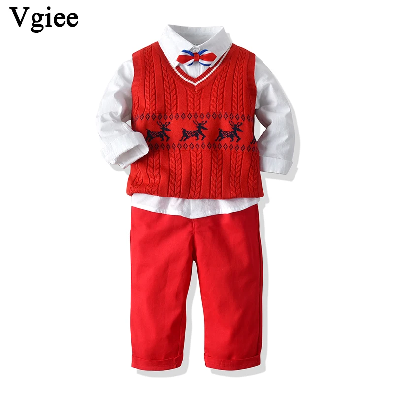 

Vgiee Baby Boy Clothes Christmas Outfit for Wedding Birthday Party Boys Set Fall Winter Kids Children Set CC752