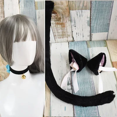 17 С рисунком кота из мультфильма с лисьими ушками колокол повязка на голову с бантом, нашейные аксессуары аниме горничной Косплэй Для женщин женская обувь в стиле Лолиты; вечерние реквизит - Цвет: 17