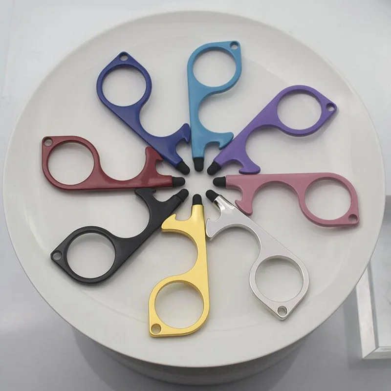 Touch Door Opener Tool Hands No Keychain Bottle Edc Flash Aliexpress