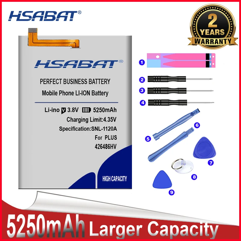 HSABAT 5250mAh 426486HV большая емкость батареи для UMI Plus E Helio P20 UMIDIGI H26486HV сотового телефона |