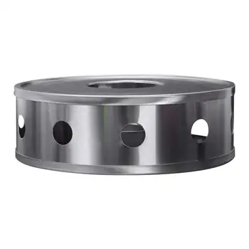 

Tea Milk Coffee Teapot Heating Candle Base Stainless Steel Tea Heater Camping Household Tea Warmer With Tealight Teapot Holder