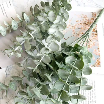 

Manufacturers Wholesale Foreign Trade Export Eucalyptus Money Leaf Imitation Flowers Home Decoration Flower Wall Green Vegetatio