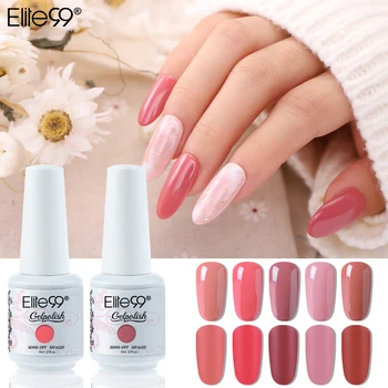 

Elite99 8ml Pure Color Gel Nail Polish For Manicure UV LED Nail Varnish Semi Permanent Soak Off Nail Art UV Gel Polish Lacquer