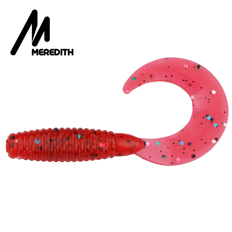 От магазина MEREDITH 15 шт./лот хвост Мягкая приманка 60 мм 1,5 г Grub искусственные рыболовные приманки личинки Пластик личинки для рыбалки Крючки-приманки головка пластиковая приманка - Цвет: C