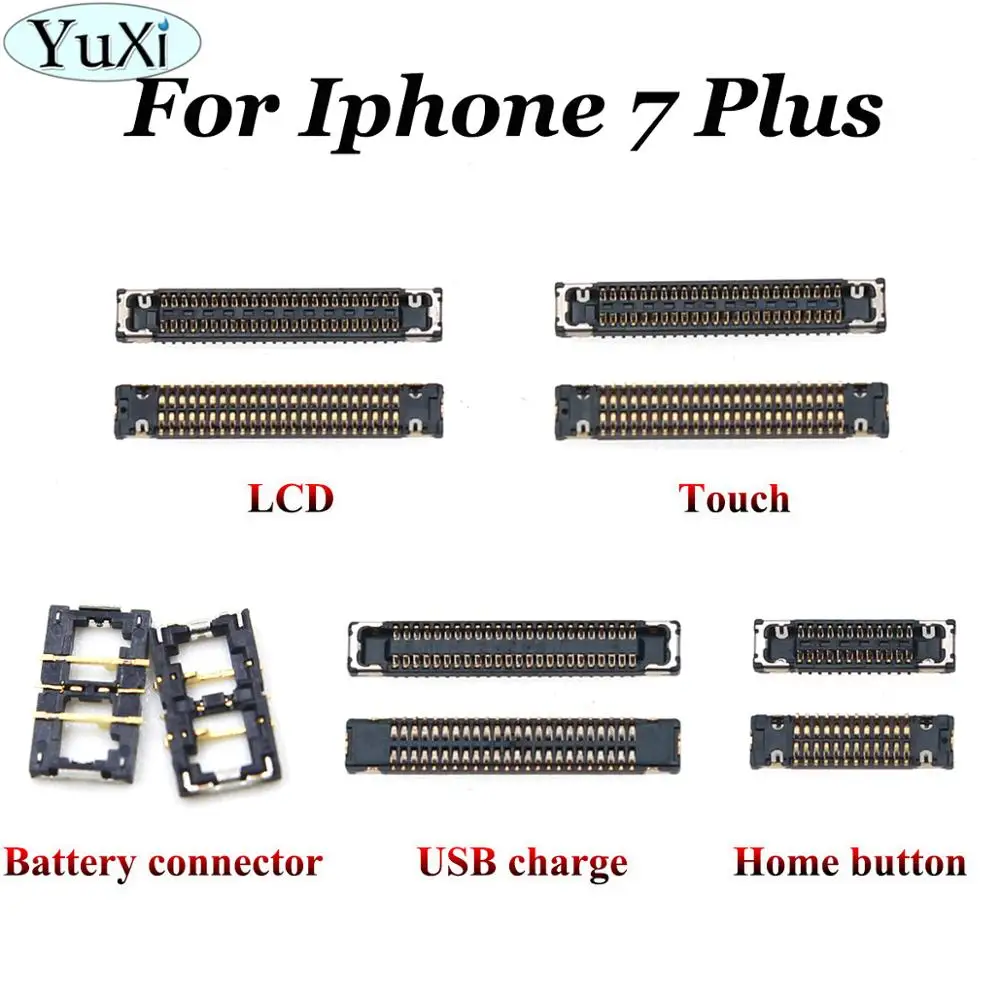Юйси 2 шт./лот для iphone 7G 7 plus ЖК дисплей touch камера док мощность Батарея FPC разъем на материнской плате