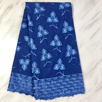 

Hot African Lace Fabric stone embroidery printed Switzerland lace fabric cotton lace fabric for party FPL1013