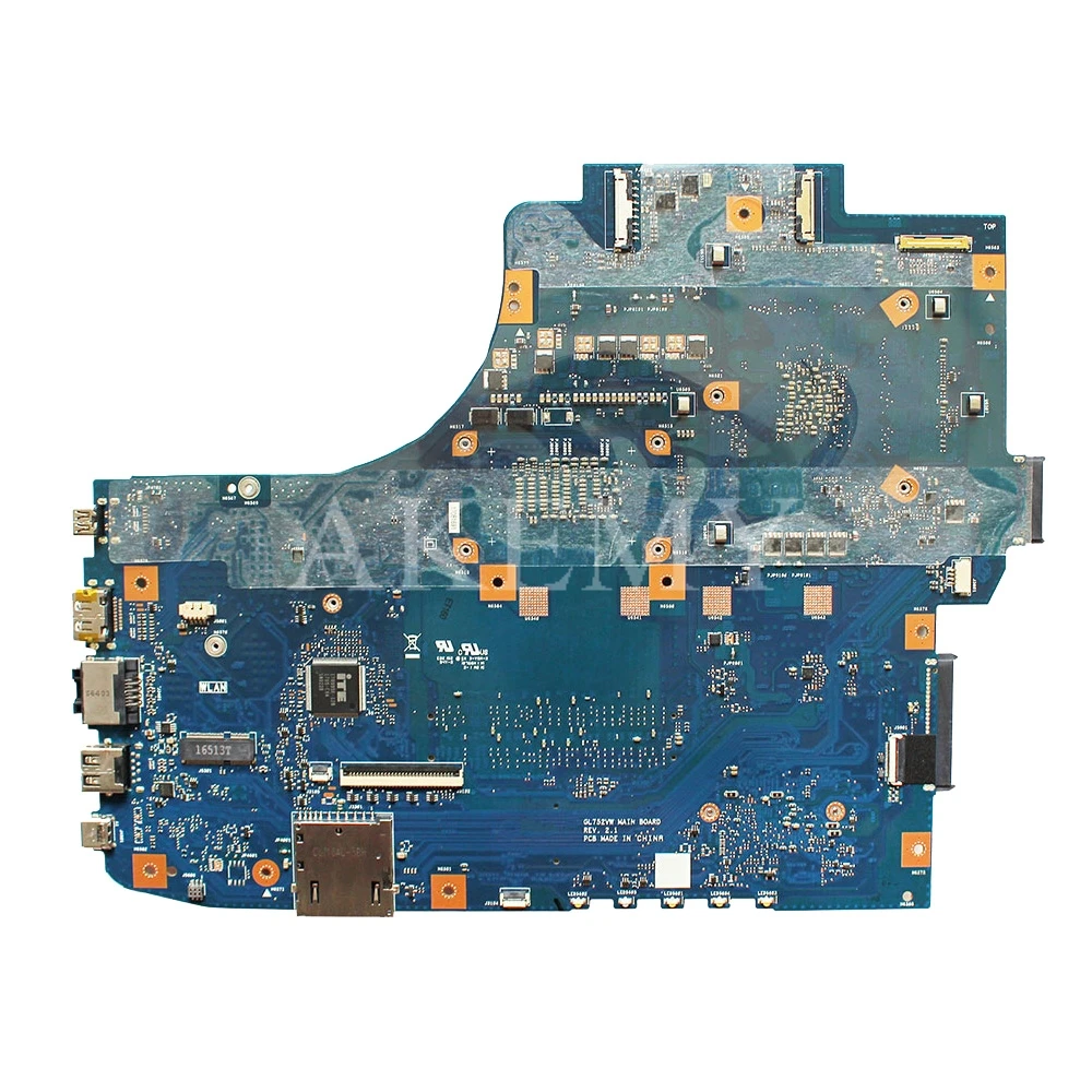  ROG GL752VW motherboard With I7-6700CPU N16P-GX-A1 mainboard REV2.0/REV2.1 For ASUS GL752V GL752 la