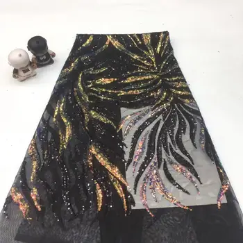 

Madison Sequins Lace Fabric 2020 High Quality African Lace Fabric Wedding French Nigerian Tulle Lace Fabrics For Dress