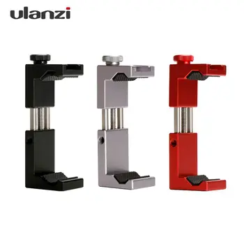 

2018 Ulanzi Tripod Red Black Color Mount Clamp Adapter Clipper Holder with Hot Shoe for Rode Boya Microphone/LED Photo Light