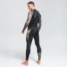 Термобелье мужское нижнее белье с длинным рукавом для фитнеса мужские компрессионные эластичные быстросохнущие дышащие мужские термобелье 4XL