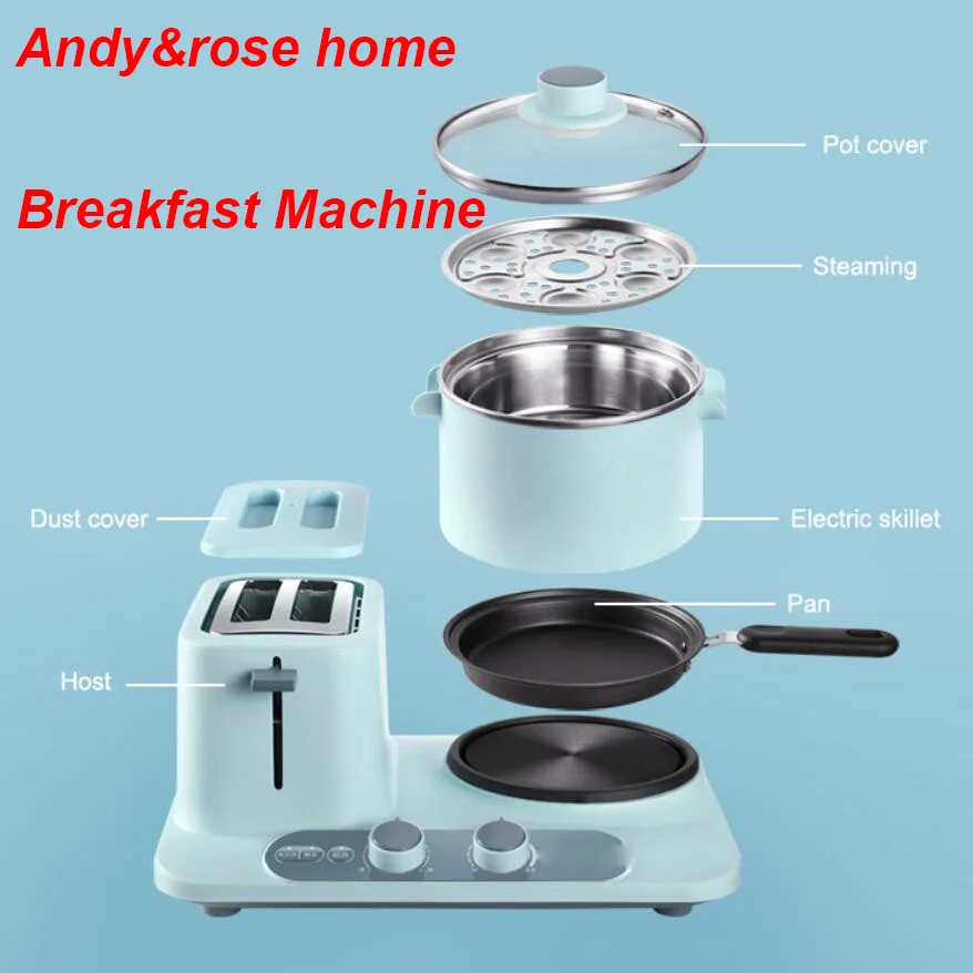 

220V 1.2L Portable Cooking Pot In home Electric Mini Rice Cooker Breakfast Machine Household Toaster Electric Skillet Hot Pot