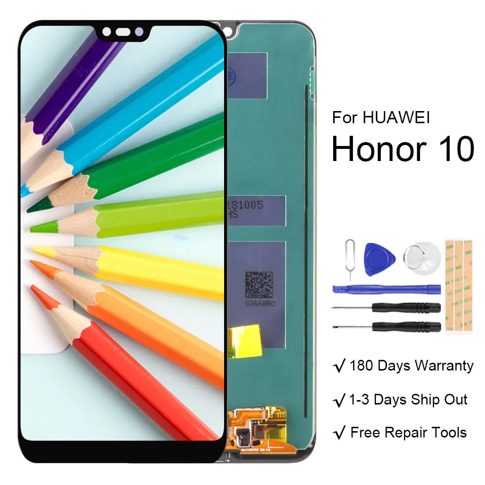 Оригинальный ЖК дисплей 5 8 дюйма для HUAWEI Honor 10 с сенсорным экраном рамка Huawei со