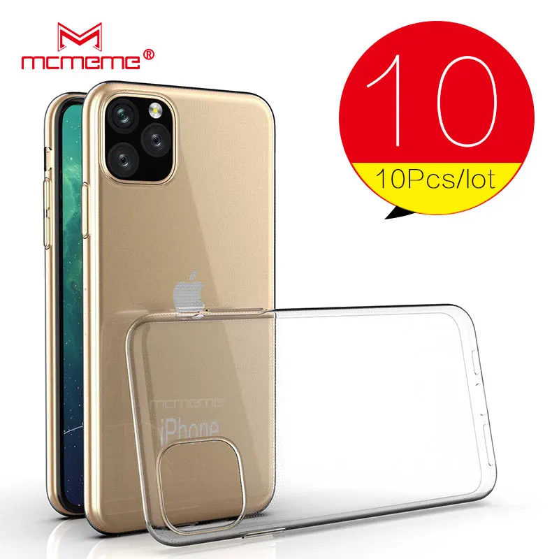 10 шт. чехол для iPhone 11 pro максимальный чехол Ультратонкий прозрачный термопластичный полиуретан силиконовый чехол для телефона iPhone 11 11pro max чехол для телефона