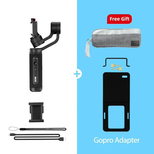 with gopro adapter Zhiyun Smooth Q2 3-осевой ручной смартфон Gimbal стабилизатор pk DJI Osmo Mobile 3 2 - Цвет: with gopro adapter