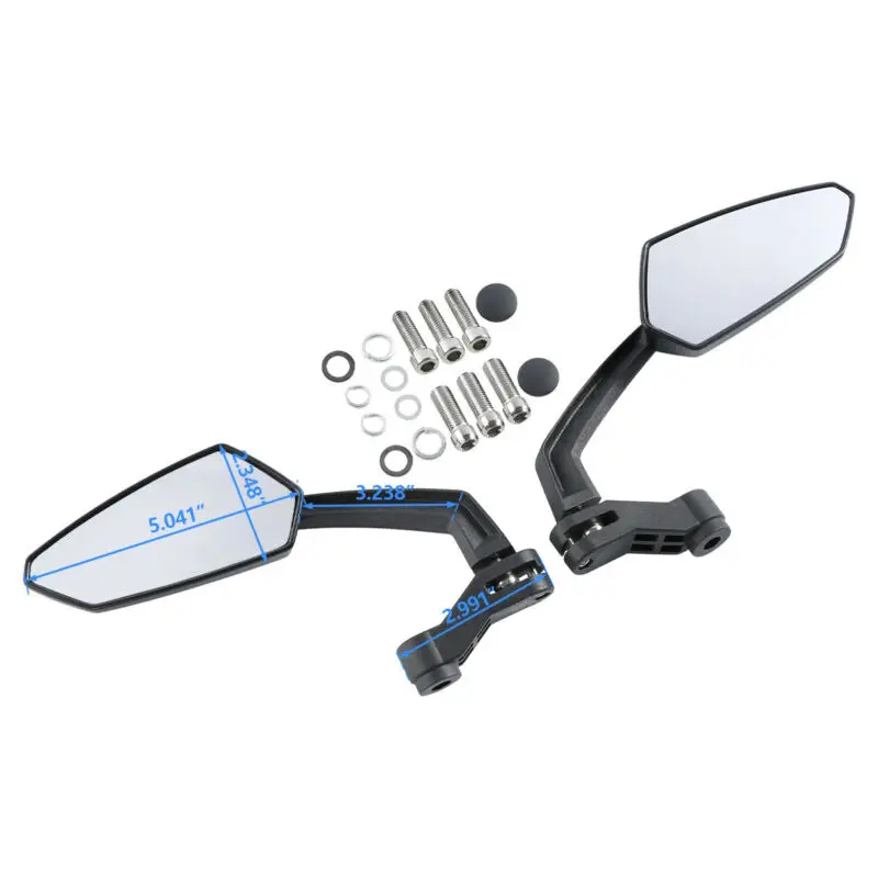 cheap Motorcycle Motorbike 8mm 10mm Angled Rear view Mirror For Harley Touring Scooters Dirt bike Chopper Crusier