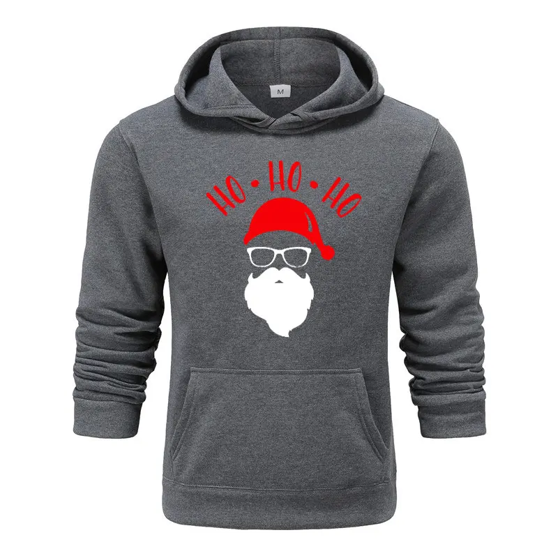 Модный свитер, худи для мужчин/женщин, Рождественский милый мультяшный пуловер в стиле хип-хоп Санта Хо, осенняя толстовка с капюшоном, мужская одежда с капюшоном