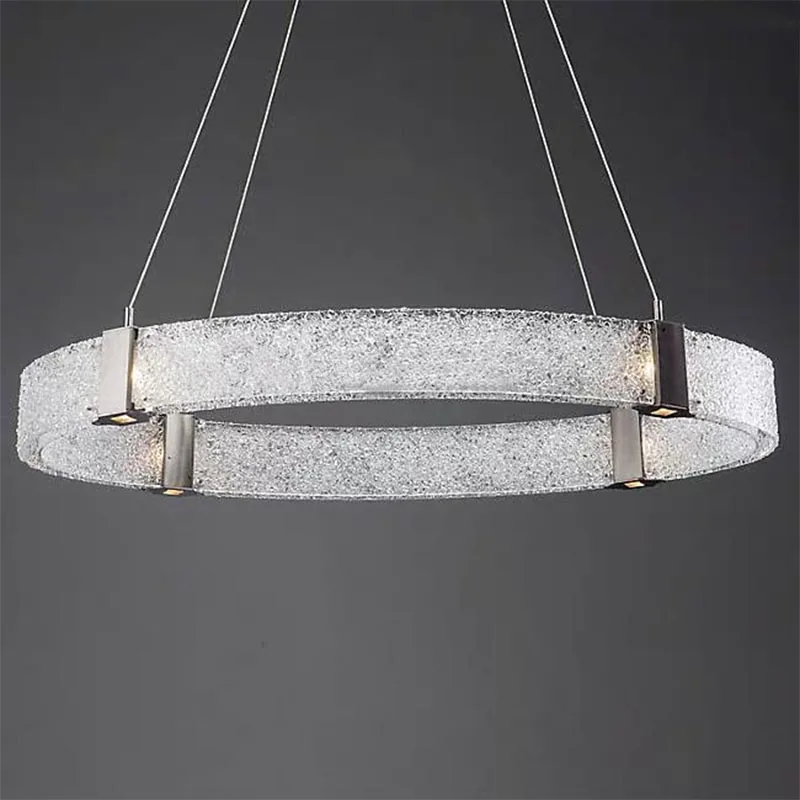 Post-modern living room glass chandelier light luxury restaurant round model designer simple | Освещение