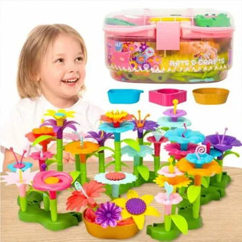 

Hot Selling Flower Garden Building Toys Build Bouquet Sets for 3 4 5 6 Year Old Kids Early Learning LBV