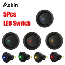 Interruptor ON-OFF Roqueiro interruptor pinos 3 12 V led rocker Toggle switch Led Dot Luz LED barco iluminado painel do carro Dashboard