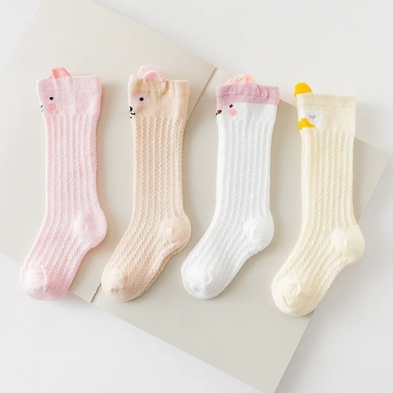 

Two Months BABY'S FIRST Month Long Socks Baby Summer Socks Thin Female Baby Princess Hose Socks Anti-slip