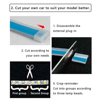 

HOT 2pcs Flexible LED Night Daytime Running Light Strip No Disassembling Needed TI99