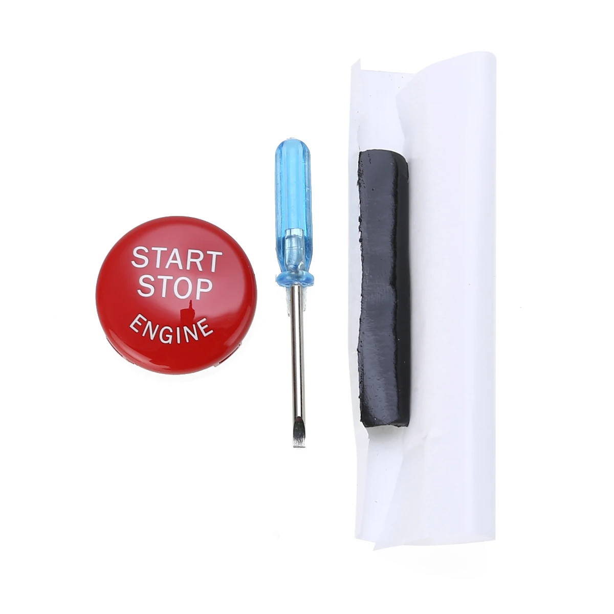 1PC Auto Start Stop Engine Button Red Cover Switch Decorative Decal Universal For BMW X1 E84 10-15 E90 E91 E92 E93 05-11