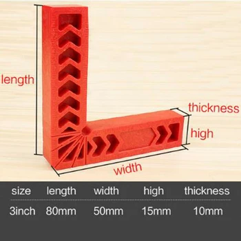 

Right Angle Positioning Square Clamp Measurement Scale Woodworking Corner