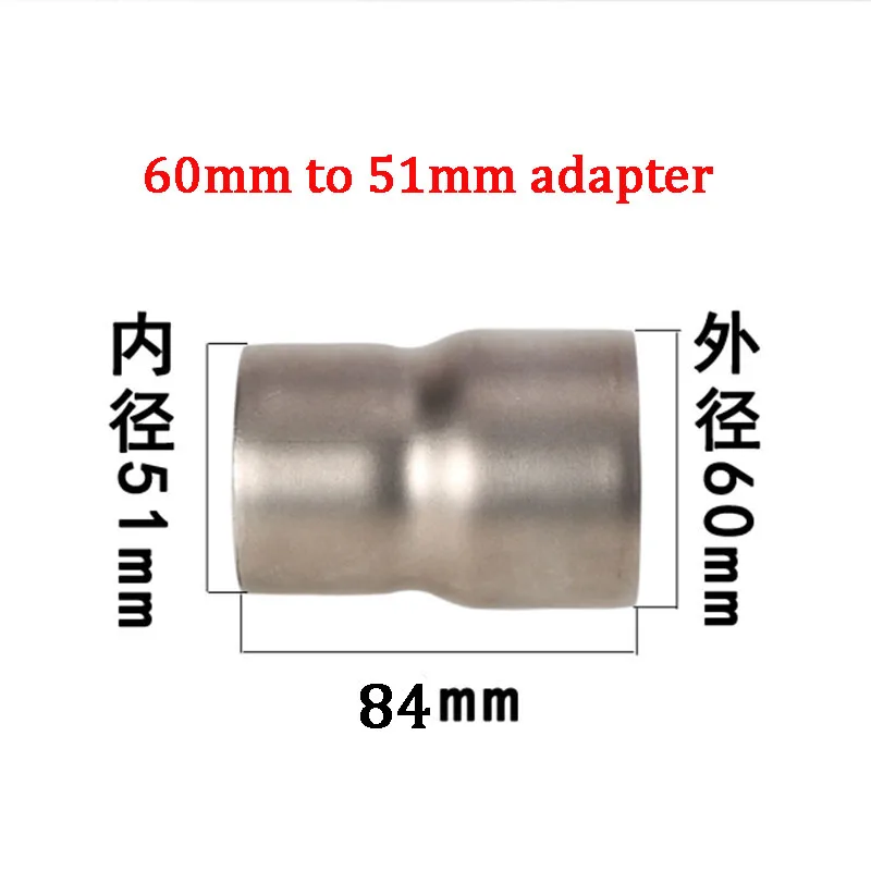 Мотоцикл выхлопной мягкой стали конвертер адаптер Редуктор разъем трубы 60 мм до 51 мм, 51 мм до 38 мм адаптер гонки - Цвет: Красный