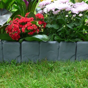 

20pcs Imitation Stone Fence Flower Barrier Border Easily Carrying Plastic Garden Fence Patchwork Part Eco-friendly Tool