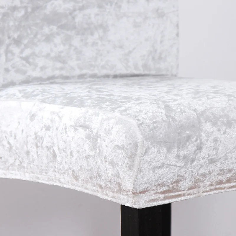 Elegant Velvet Chair Covers - Solid Color Seat Slipcovers