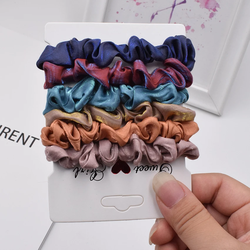 bridal hair clip 2/3/6/Lot Fashion Simple Basic Elastic Hair Bands Ponytail Holder Leopard Scrunchies Headband For Girl Women Hair Accessorie Set head accessories female