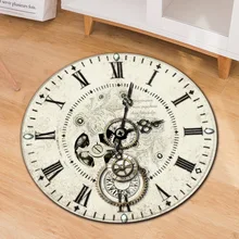 Ретро 3d ковер, круглый коврик для спальни, механический коврик для мытья спальни, коврик для гостиной, домашний декор