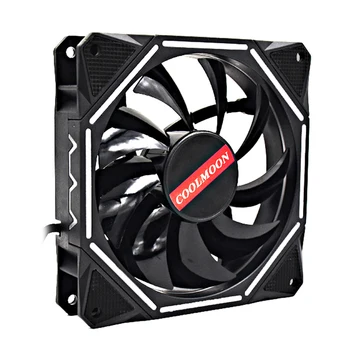

12cm Remote Control Home Chassis ABS Low Noise Universal Computer Case Fan Controller Anti-vibration RGB Adjust Accessories