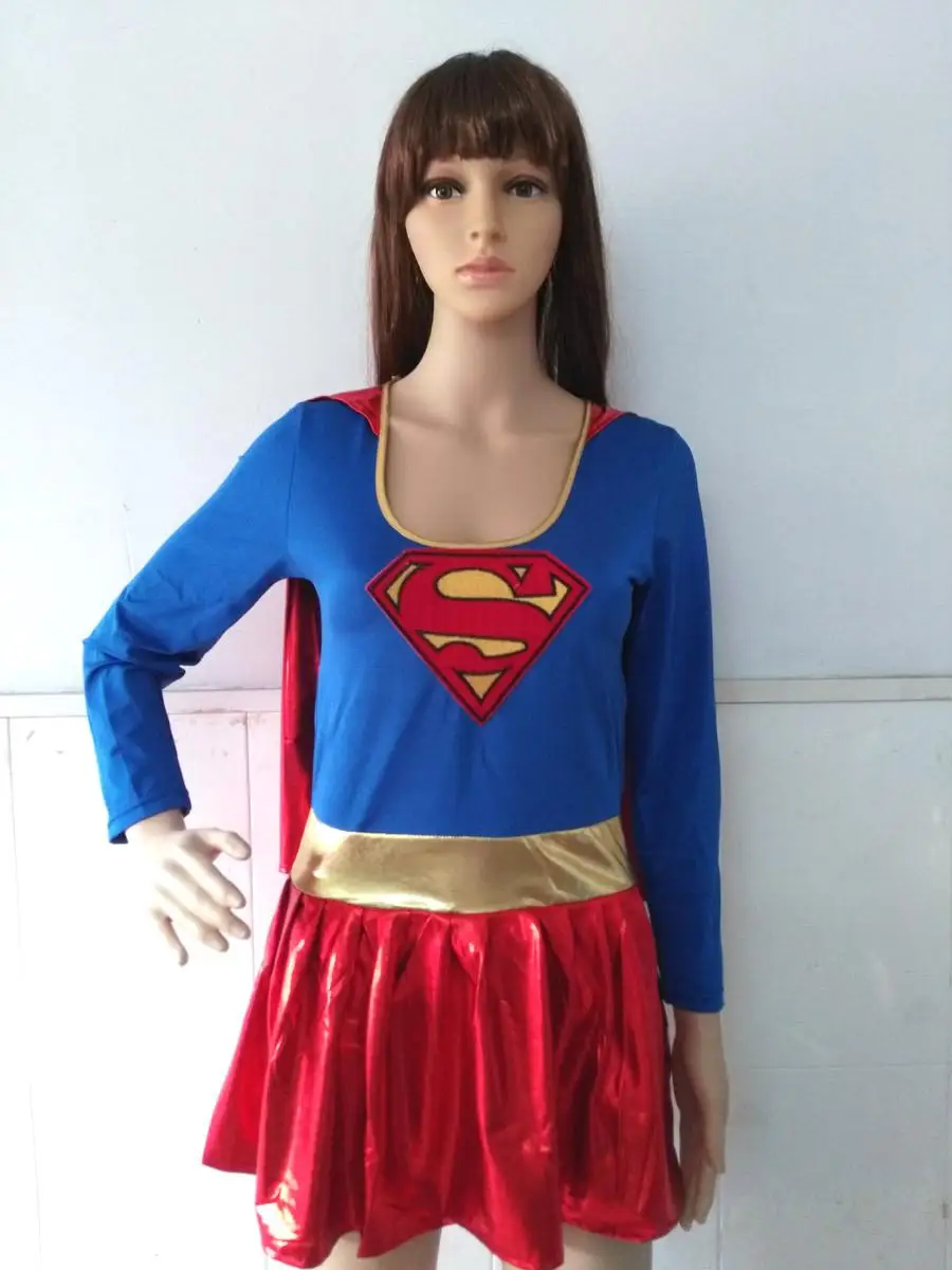 Супердевочка Косплей костюмы супер женщина сексуальный маскарадный костюм с сапогами девушки Супермен боевой костюм Хэллоуин Косплей костюмы одежда