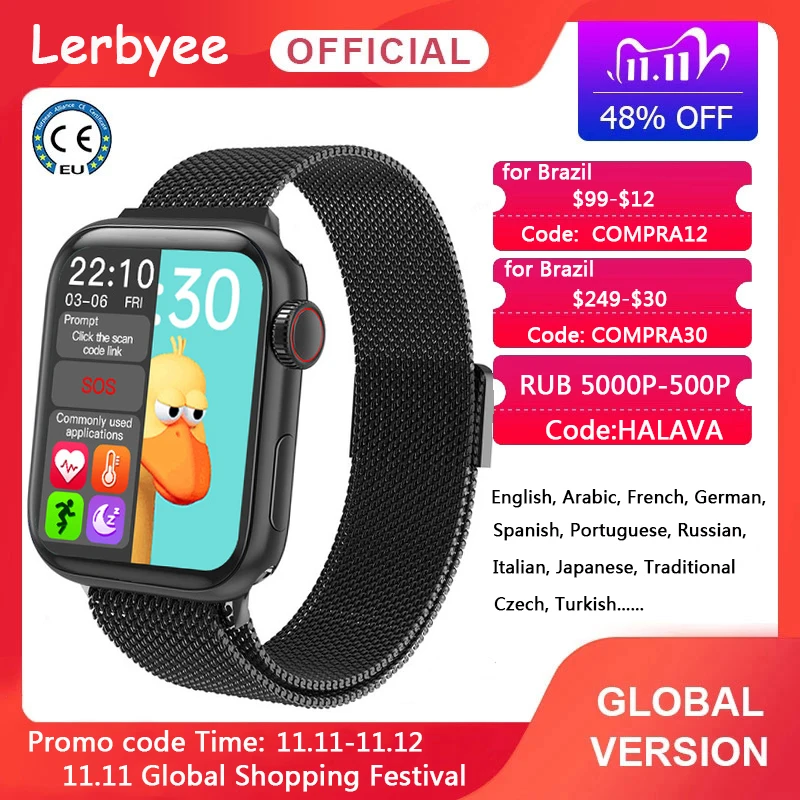 

Lerbyee HW12 40mm Smart Watch Series 6 Custom Picture Health Band Bluetooth Call Blood Pressure Sport Smartwatch pk IWO12 W26