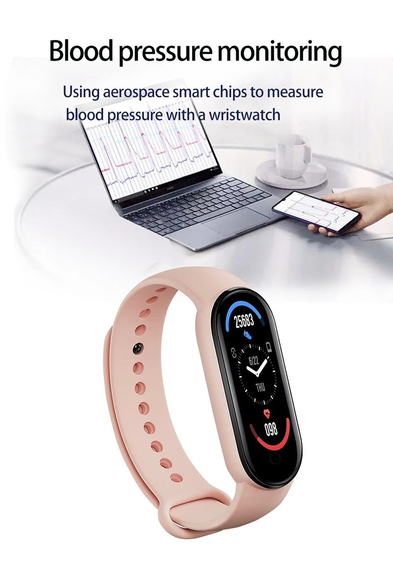2021 Mi Band 6 Smart Bracelet Watch Fitness Tracker Sport Smartband Blood Pressure Monitor Wristband Men Women Smart Band