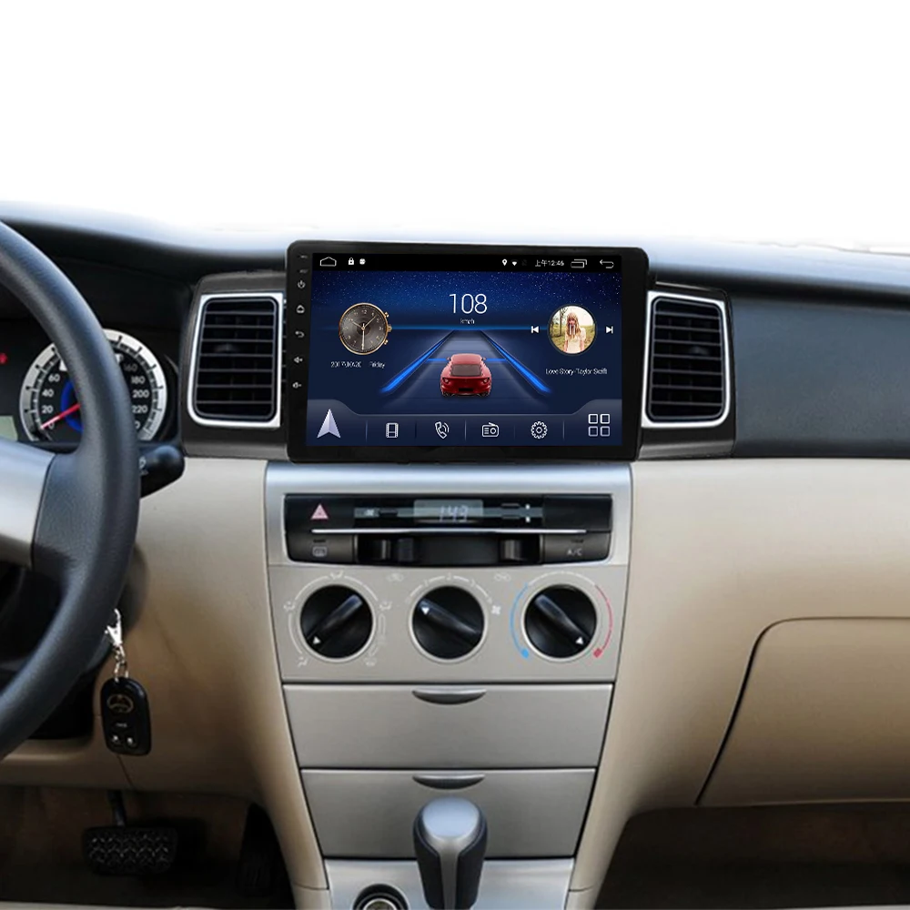 4G Lte Android 9,0 gps Мультимедийная навигационная система для Toyota Corolla EX 2013- лет автомобильный dvd-плеер Подушка подголовник радио
