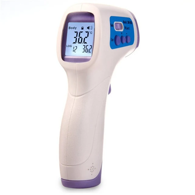 $58.36 Non-contact Thermometer Infrared Forehead Hand Thermometer Infrared LCD Monitor Temperature Detection Tool Support Wholesale