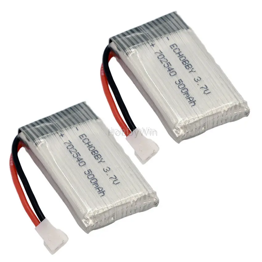 2x 1S3.7V 500mAh 25C LiPO батарея MX2.0-2P walkera Разъем для RC Мини вертолет Самолет Дрон | Игрушки