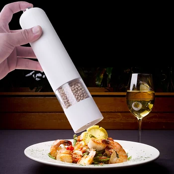

Electric ABS Black Pepper Powder Grinder Multi-purpose Portable One-Button Operation Electric Sea Salt Mills Gadget Kitchen Tool