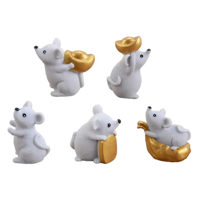 

Home Fairy Garden Sets in Resin with Fine Detailing with Mice Aquarium decor