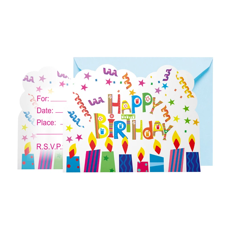 70st на день рождения День рождения тарелки салфетки скатерть 70st флажок на день рождения для родителей счастливыми 70-летняя День рождения расходные материалы - Цвет: invitation card 6pcs