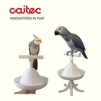 CAITEC 앵무새 스탠드 새 장난감 휴대용 농어 및 훈련 도구 경량 새 스탠드 모든 크기의 앵무새를위한 안전하고 견고한 도구