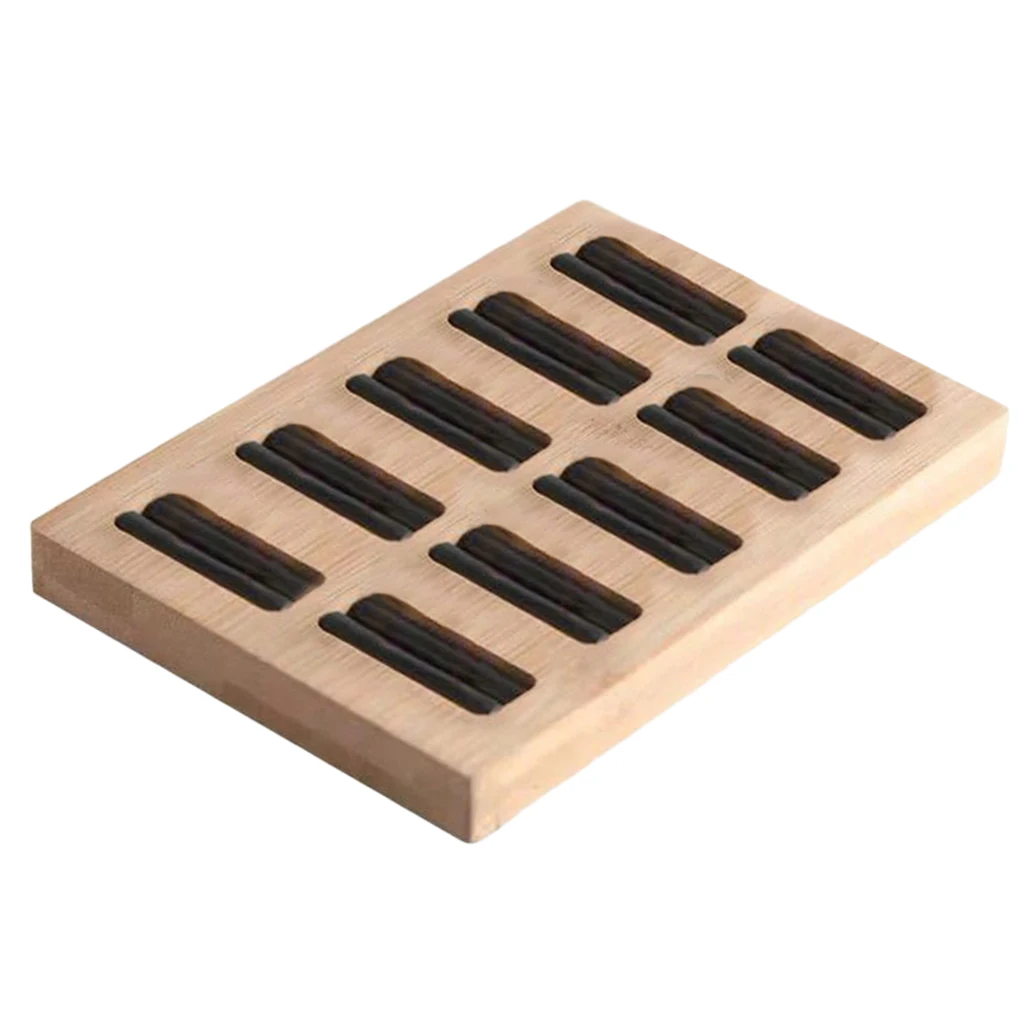 15-Slot Ring Earrings Display Trays Insert Pad Showcase Jewelry Organizer