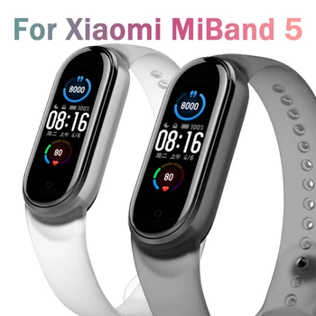 

For Xiaomi Band 5 Transparent Silicone Strap Personalized Jelly Silicone Wristband For Mi Band 5 Smart Bracelet Accessories