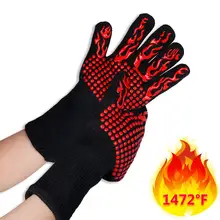 Силиконовые перчатки для барбекю, жаростойкие противоскользящие перчатки для кухонной печи, устойчивые к порезам перчатки для приготовления пищи, выпечки, сварки