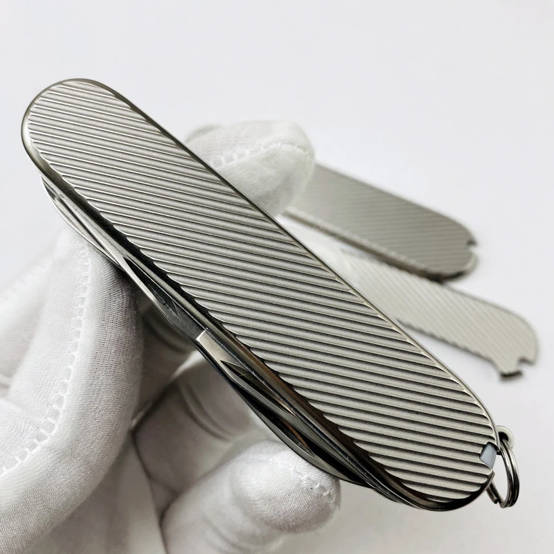 Pocket Knife Handle Shank Patches Titanium Alloy TC4 Non-slip Grips DIY Scales Material For Victorinox Swiss Army Knife folding knife accessories knife handle spacer material wood hand grip material